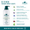 Ingredientes del gel de ducha purificante con olor a musgo y eucalipto