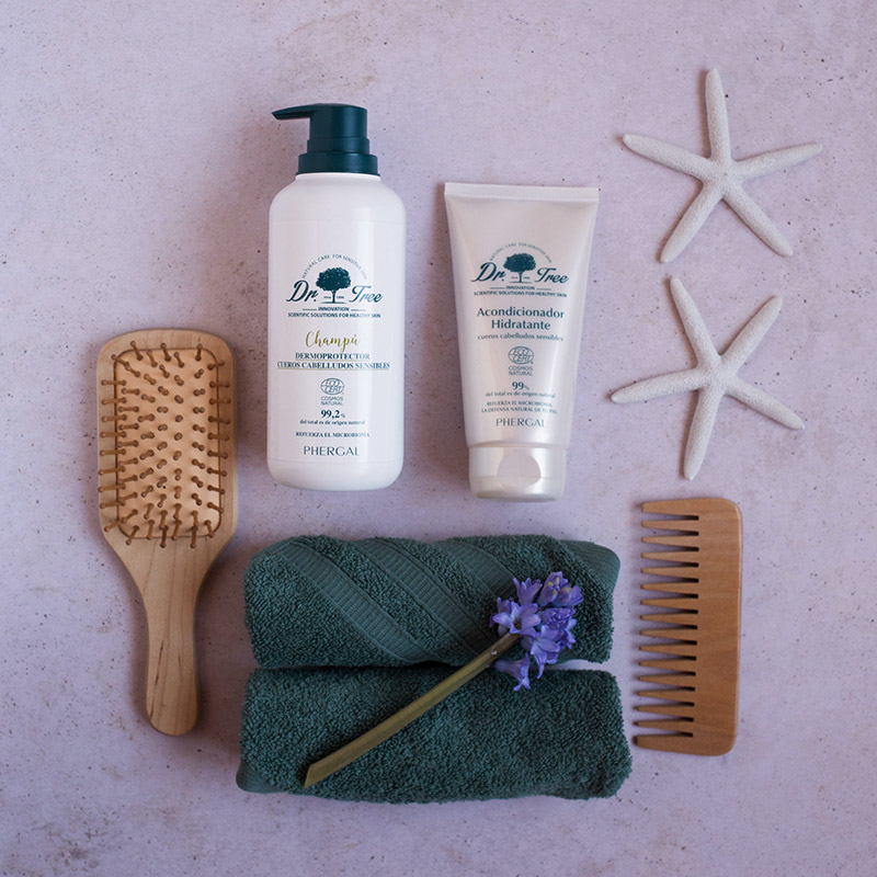 Acondicionador y champú recomendado por dermatólogos Dr. Tree