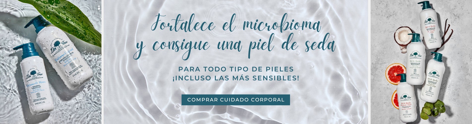 Cuidado corporal para pieles sensibles